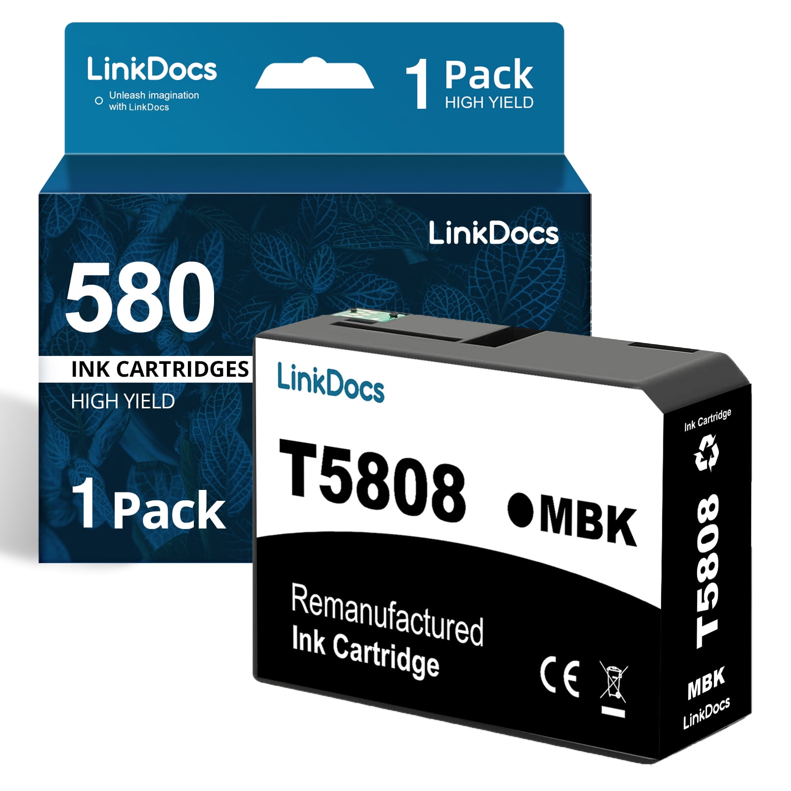 580 T5808 Ink Cartridge Replacement for Epson 580 T5808 MBK Work with ...