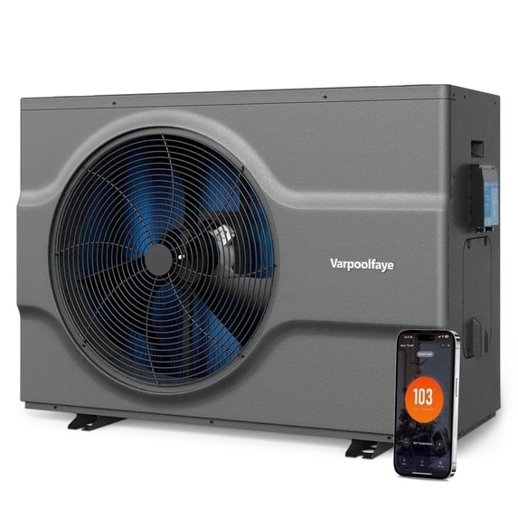 58000 BTU Above Ground Pool Heater Electric Pool Heater Heat Pump 240v Swimming Pool Heat Pump for In ground Pool Heating Cooling WiFi Control