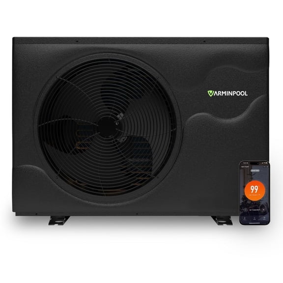 58000BTU Smart Inverter Pro Pool Heat Pump for Inground & Above Ground Pools up to 18000 Gallons, WiFi Enabled Electric Pool Heater with Heating & Cooling, 220V, Timer Control