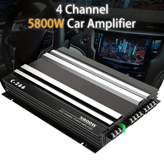 5800W Watt 4 Channel Car Truck Amplifier Stereo Audio Speaker Amp System Device