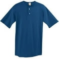thumbnail image 1 of 580A Two-Button Baseball Jersey - Navy, 3X, 1 of 1
