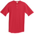 thumbnail image 1 of 580A Two-Button Baseball Jersey - Red, 4X, 1 of 1