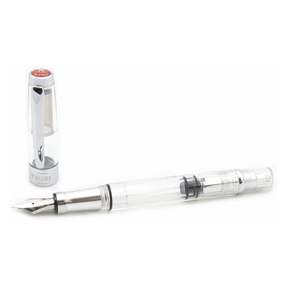 580AL Silver Fountain Pen EF Nib - Piston Filler, Aluminum Parts, Smooth Writing - Fine Point for Small Handwriting, Elegant Gift