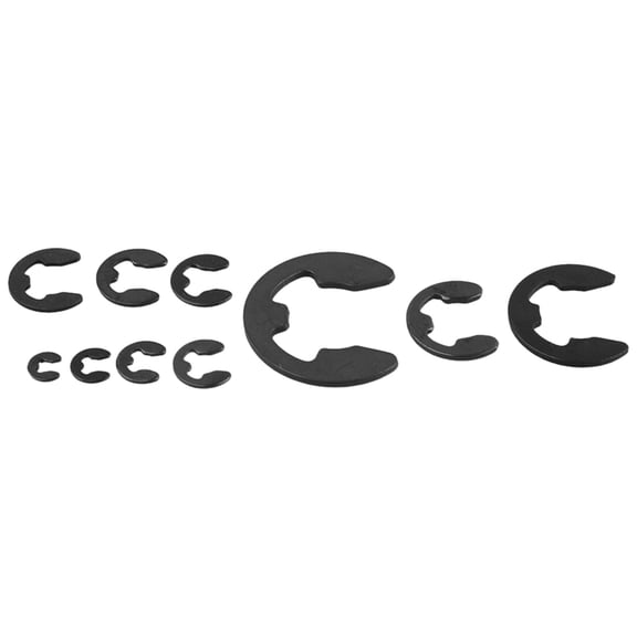 580Pcs/Set 10 Sizes 1.5-10Mm Black Carbon Steel Shaft E Clip Snap Circlip Washer YIWEI