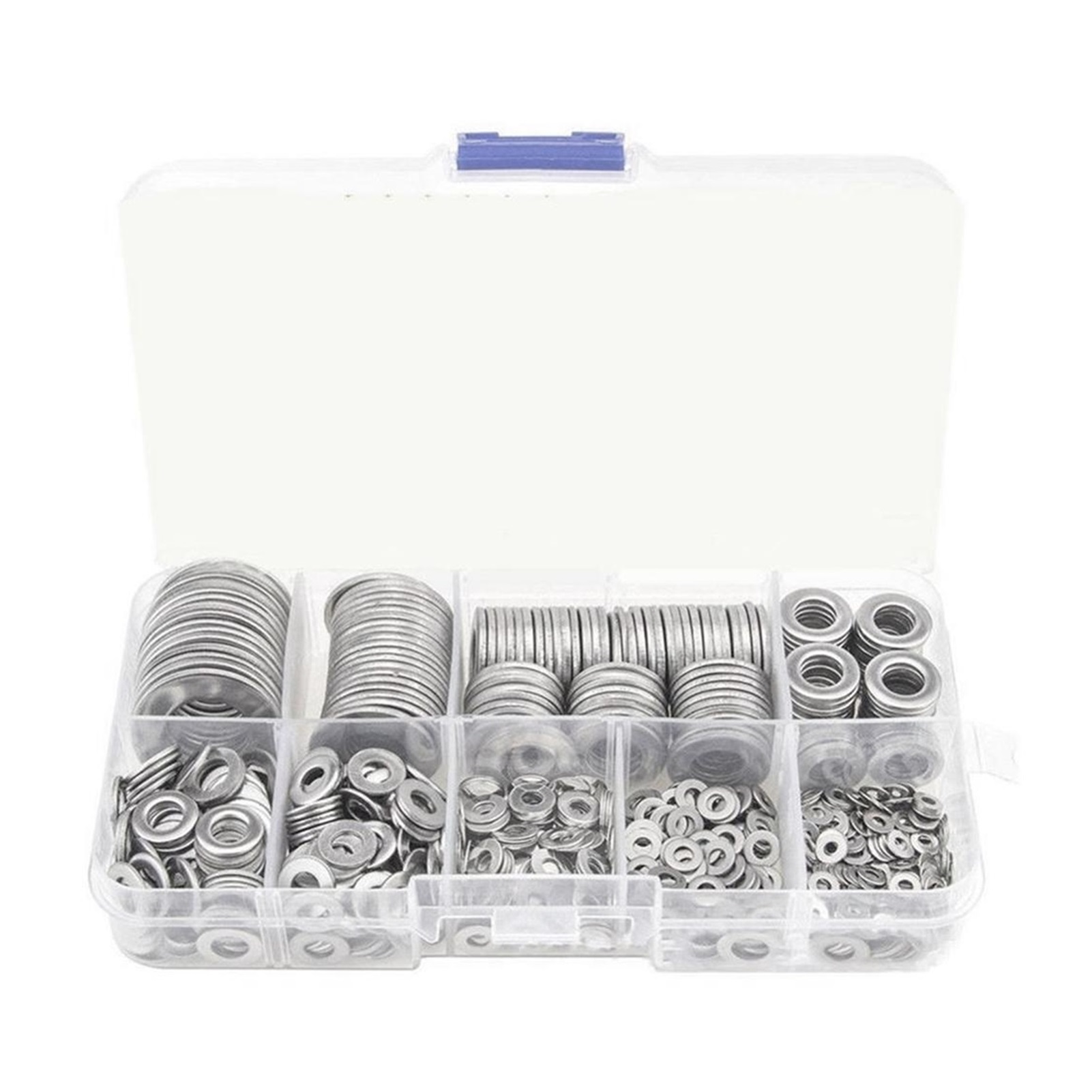 Washers Box Set 580Pcs Stainless Steel M2 M2.5 M3 M4 M5 M6 M8 M10 M12 Flat Washers Kit ...