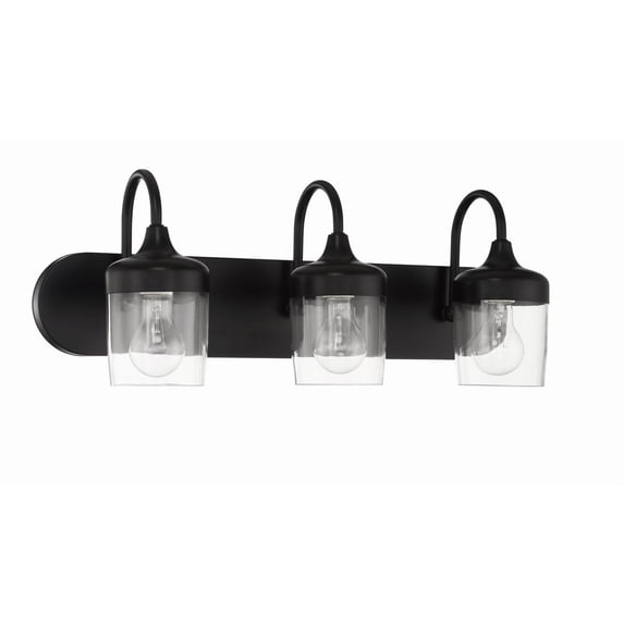 58103-FB Craftmade Lighting Wrenn - 3 Light Bath Vanity-9.13 Inches Tall and 24 Inches Wide-Flat Black Finish