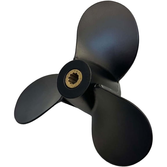 58110-91JN0-019 Black Replacement Motor Propeller with 3-Blade Form and 10-Tooth Hub, Intended for DT4-DT6 2-Cycle Applications