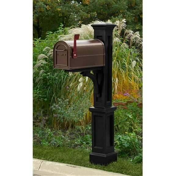 5813B Newport Plus Mailbox Post- Black