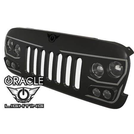 5817 504 Oracle Lighting Vector Series Full Led Grill Fits/For Jeep Wrangler Fits select: 2008,2015-2017 JEEP WRANGLER UNLIMITED