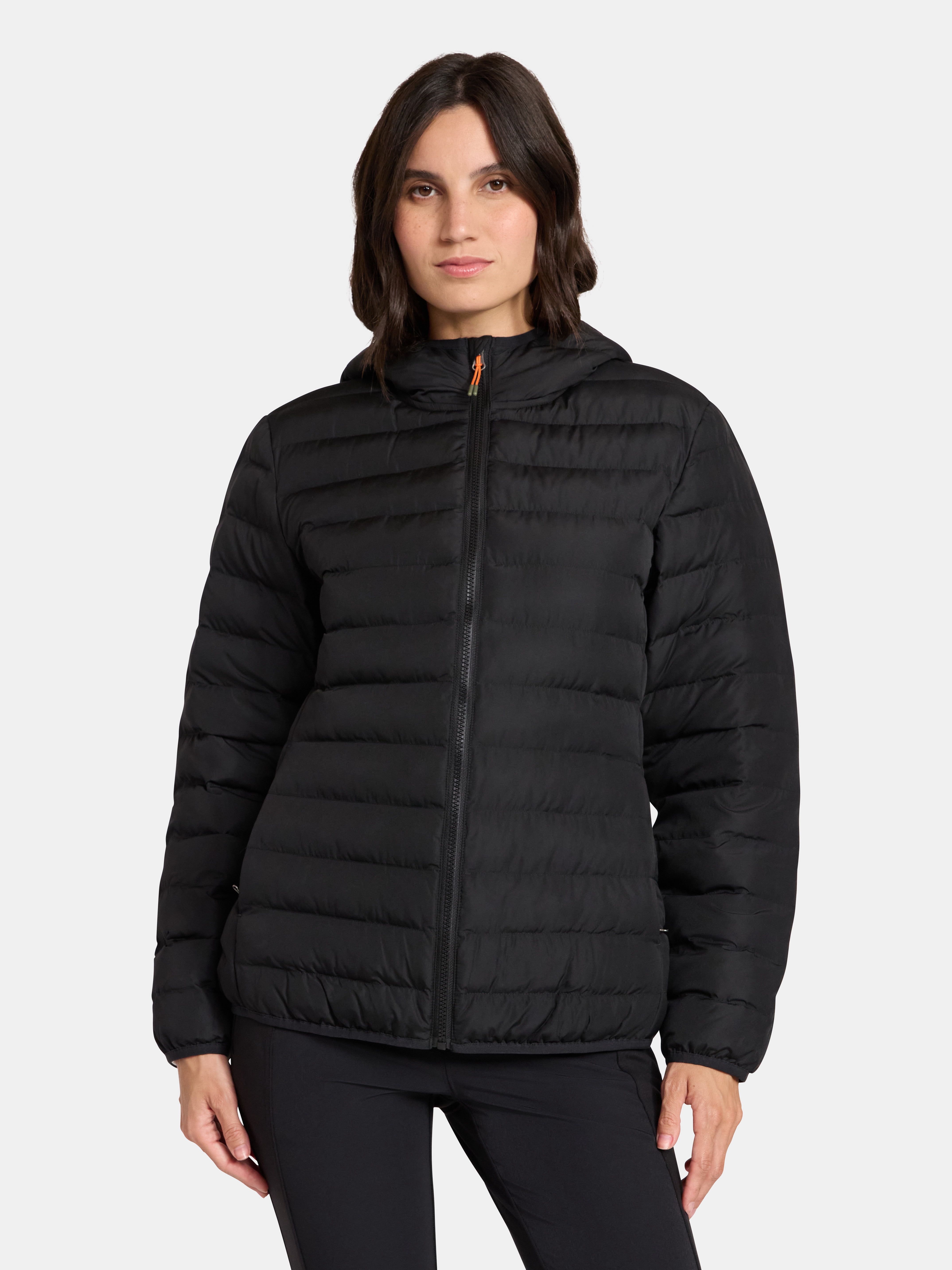 Ozark Trail Women's and Women's Plus Size Core Puffer Jacket with Hood, Sizes XS-3X
