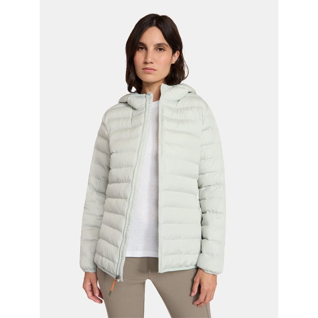 Ozark Trail Women's and Women's Plus Size Core Puffer Jacket with Hood, Sizes XS-3X