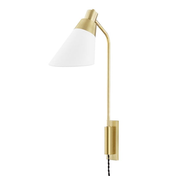 5831-AGB-Hudson Valley Lighting-Hooke - 1 Light Wall Sconce in Contemporary/Modern Style - 6 Inches Wide by 24 Inches High-Aged Brass Finish