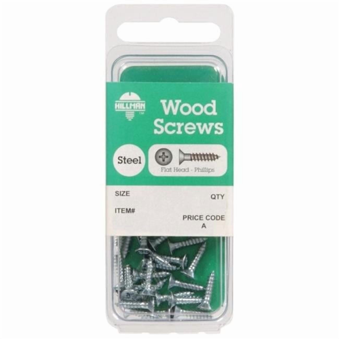 5834 12 x 1.5 in. Phillips Flat Head Wood Screw Carded 6 - pack of 10