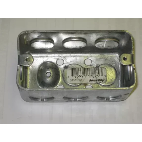 58361 1/2 Utility Box W/1/2" Conduit Ko'S, Steel, W/ Cover ( 2 Per Lot) Tag182