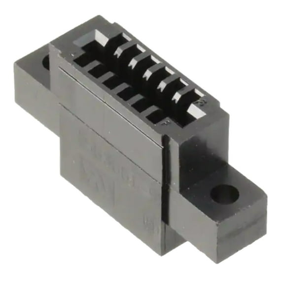 583861-5 Connector Housing Black 12 Position Card Edge Connector Housing Black 0.100 (2.54mm) Panel Mount