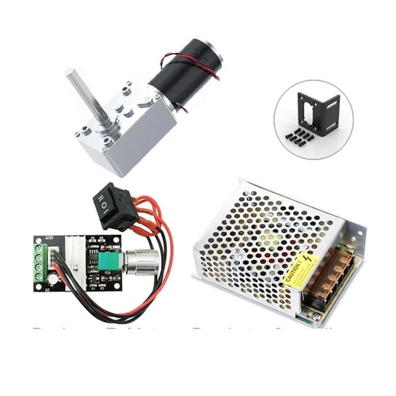 5840-31ZY DC 12V/24V Long shaft 51mm Reduction Worm Gear Motor Large Torque High Power 3-100kg/cm Reversible Self-Locking Enging ,Easy to Use - 12V 80RPM_PACKAGE C