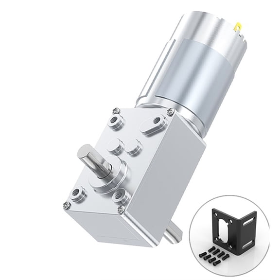 5840-555 Miniature Brushed DC Motor 12V24V Bidirectional D-Axis 11RPM~470RPM Metal Gear Forward And Reverse Switching Gear Motor ,Low Noise - 11RPM_24V BRACKET MOTOR