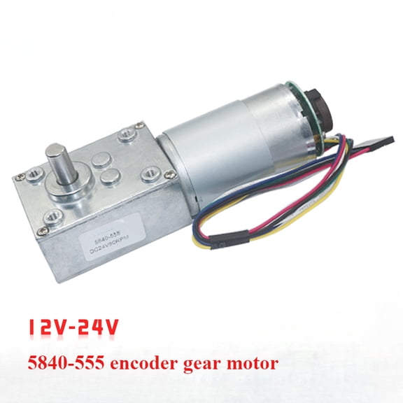 5840-555 Turbo worm DC gear motor encoder speed signal feedback self-locking large torque motor