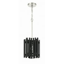 58491-PLNBWN Craftmade Lighting Freeform - 1 Light Pendant In Contemporary Style-23 Inches Tall and 9.5 Inches Wide-Polished Nickel/Black Walnut