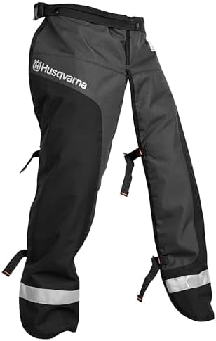 8-Layer Chainsaw Chaps - Heavy Duty Safety Chaps Class D With Adjustable Belt & Gear Pockets