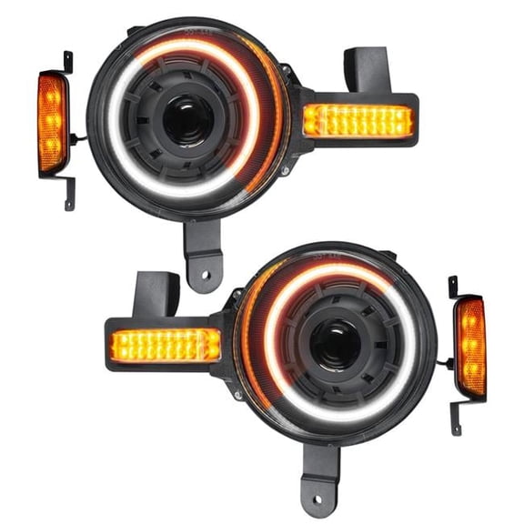 5886023 Bi-LED Projector Headlights for 2021 Ford Bronco Oculus - Amber & White