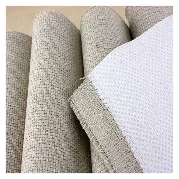 588gsm Thick Double Warp And Double Weft Linen Blend Coated Rough Oil Canvas, Width 170cm