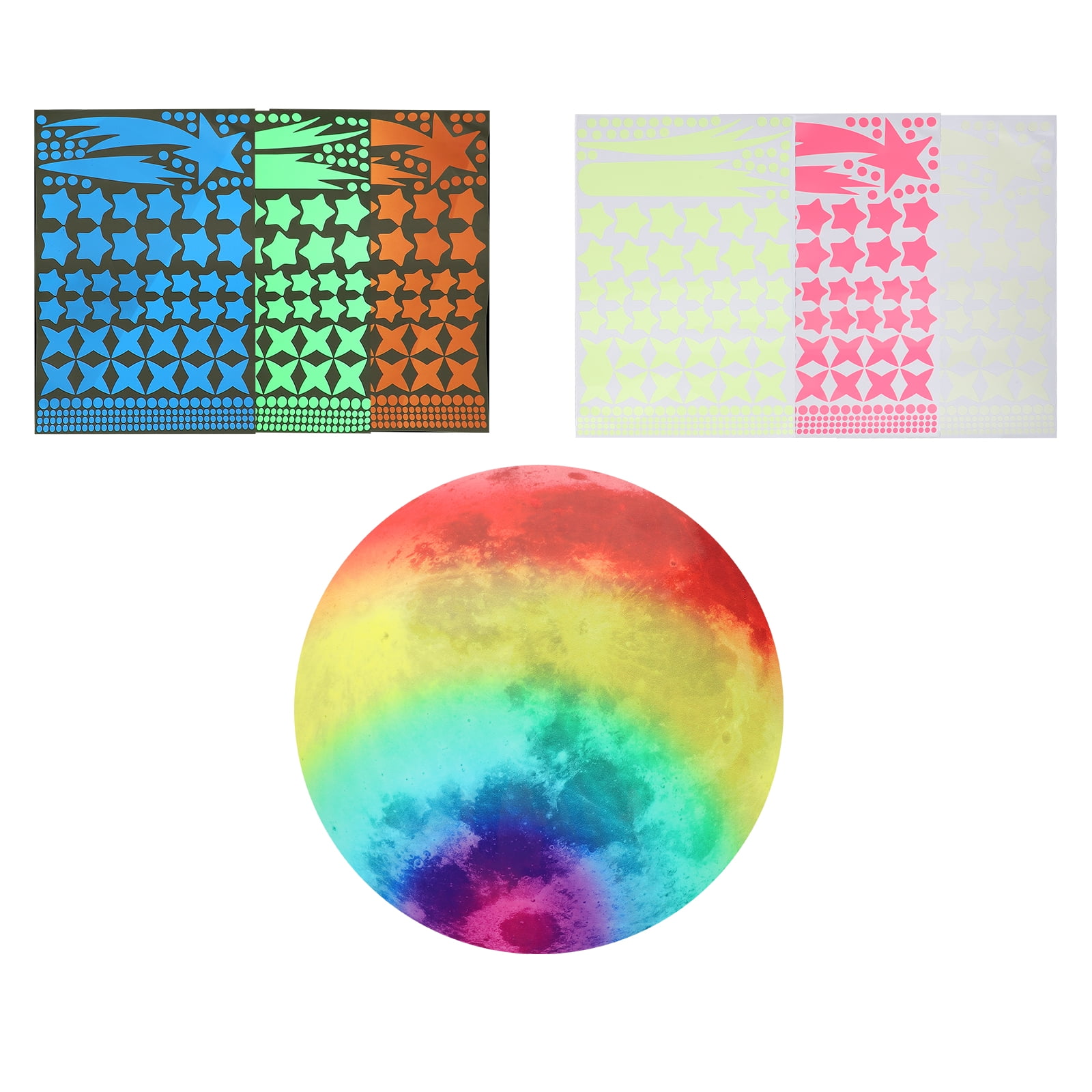 589 Pcs Meteor Glow Sticker Stickers Glowing Wall Decal Glow in The