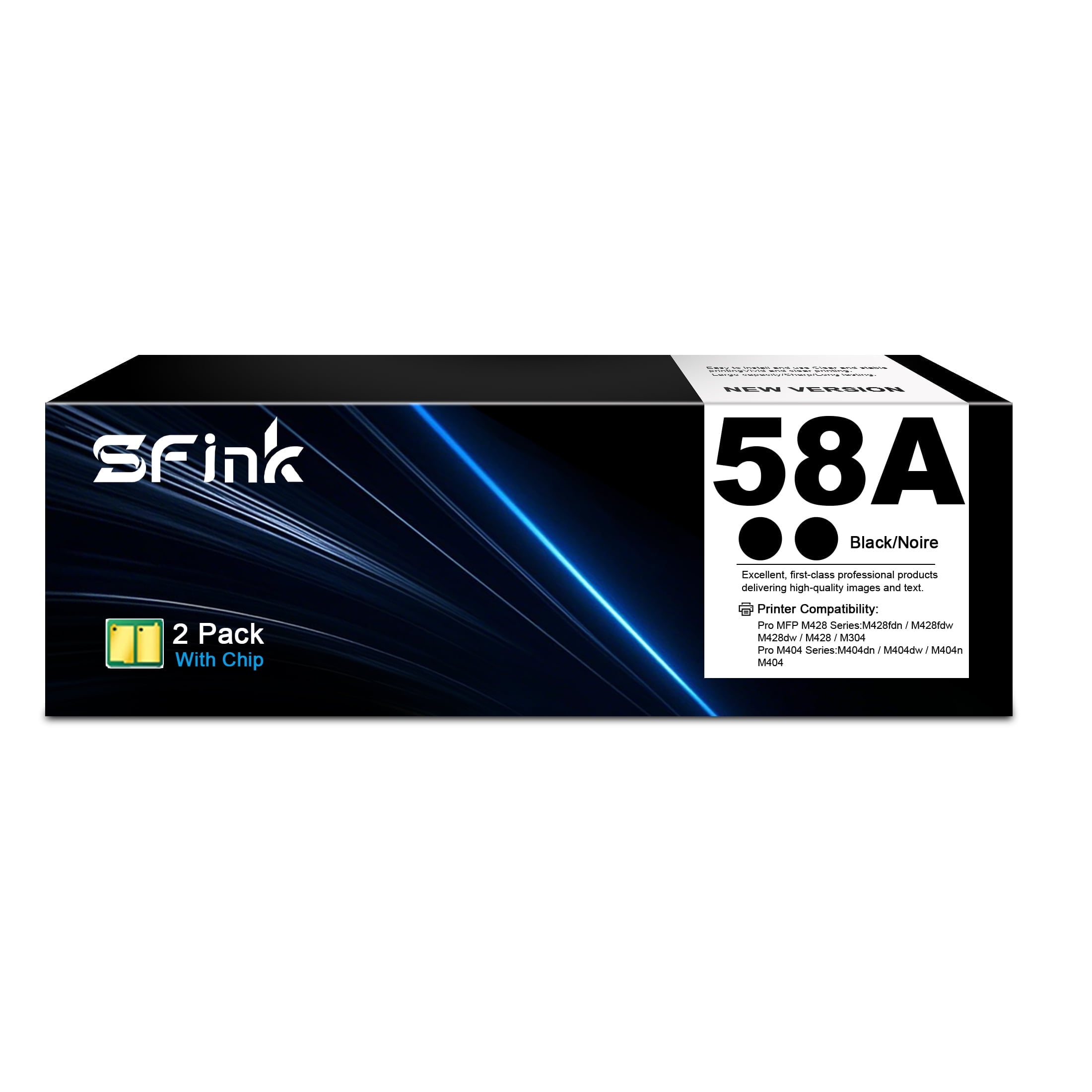 58A 58 Black Toner Cartridge (with chip) Compatible Compatible for HP ...