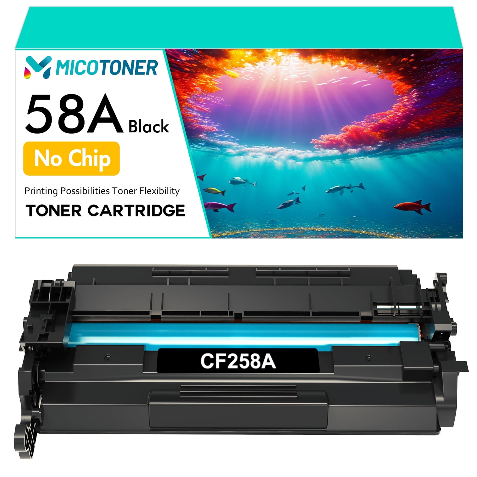 Toner Bank (NO-CHIP) Compatible Toner Cartridge for HP CF258X 58X