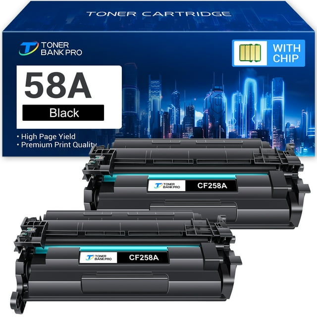 58A CF258A Black Toner Cartridge Withchip Compatible for HP 58A 58X