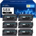 thumbnail image 1 of 58A CF258X With chip 6-Pack Compatible for HP 58X Toner Cartridge Black for HP 58A 58X CF258A CF258X Toner for LaserJet Pro M428 M404 M406 M430 M404n M404dn LaserJet Pro MFP M428fdw Printer Ink, 1 of 13
