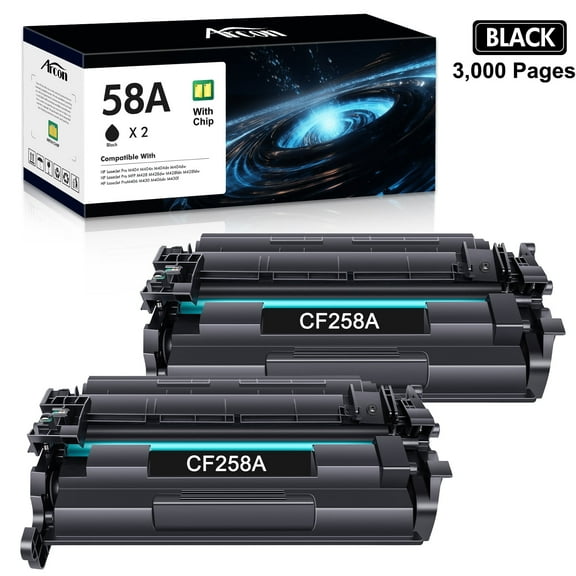 58A Toner Cartridge Black Compatible for HP 58A CF258A 58X CF258X 2-Pack HP Laserjet Pro M404dn M404n MFP M428fdw M428fdn M406dn M430f Printer Ink