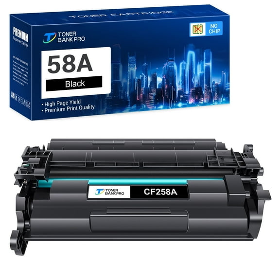 58A Toner Cartridge Black (NO-chip) Compatible for HP 58A 58X CF258A CF258X 258A for HP LaserJet Pro M404 M404n M404dn M404dw LaserJet MFP M428 M428dw M428fdn M428fdw M430f Printer Ink1-PACK