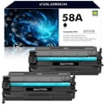 thumbnail image 1 of Colorich 58A Toner Cartridges with Chip Compatible for HP 58A CF258A 58X CF258X Laserjet M428fdw M404 M404n M404dn M404dw N406dn MFP M428fdn M428dw M428 M430f Printer (Black, 2 Pack), 1 of 9