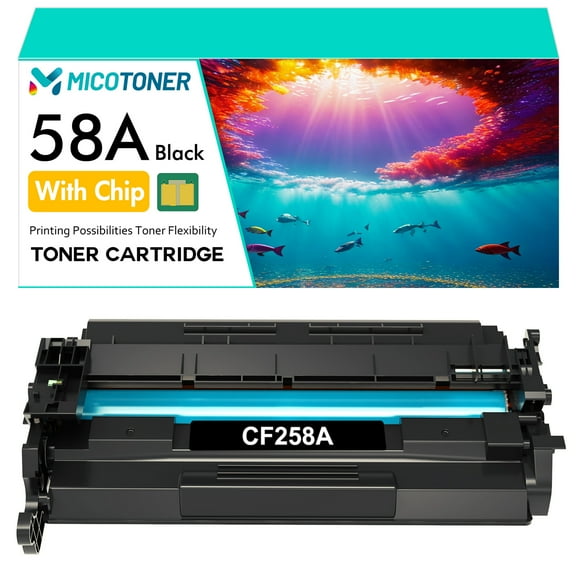 58A Toner Cartridges with Chip Compatible for HP 58A CF258A LaserJet Pro M404n M404dn M428fdw M428fdn M404 M404dw M428 M428dw M406 M430 M304 Printer Ink | 1 * Black
