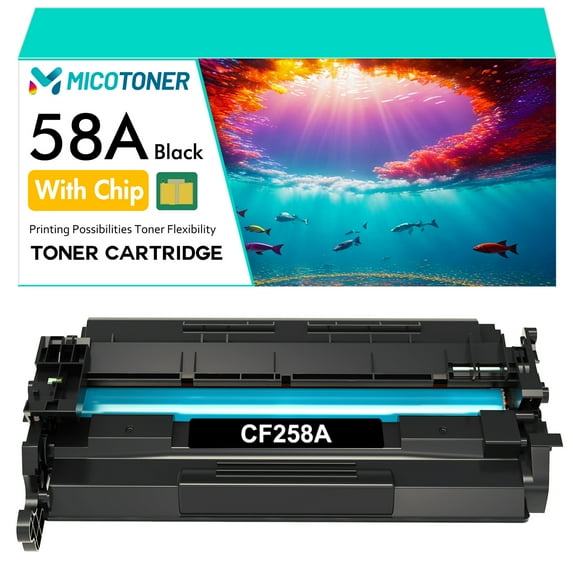 58A Toner Cartridges with Chip Compatible for HP 58A CF258A LaserJet Pro M404n M404dn M428fdw M428fdn M404 M404dw M428 M428dw M406 M430 M304 Printer Ink | 1 * Black
