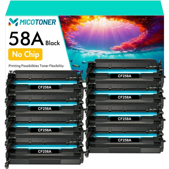 58A (without Chip) Compatible Black Toner Cartridge for HP 58X CF258X 58A CF258A High Yield HP Laserjet Pro M404n M404dn M404dw MFP M428fdw M428dw M428fdn M404 M428 M430 M406 Printer Ink