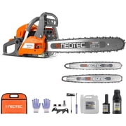 58CC Gas Chain Saw for Tree Cutting, 18/20 Inch Bar 2-Cycle Petrol Engine with Chain Brake & Shock Absorption   Ergonomic Handheld Motosierra for Firewood, Yard Cleanup and Wood Prep
