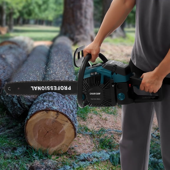 58CC Gas Chainsaw 20 Inch Gasoline Powered Chain Saws 8500r/min 3.1 HP Power Chain Saw Cordless Gas Powered Chainsaw with Chain Bar Cover for Tree Branches Wood Cutting, Green
