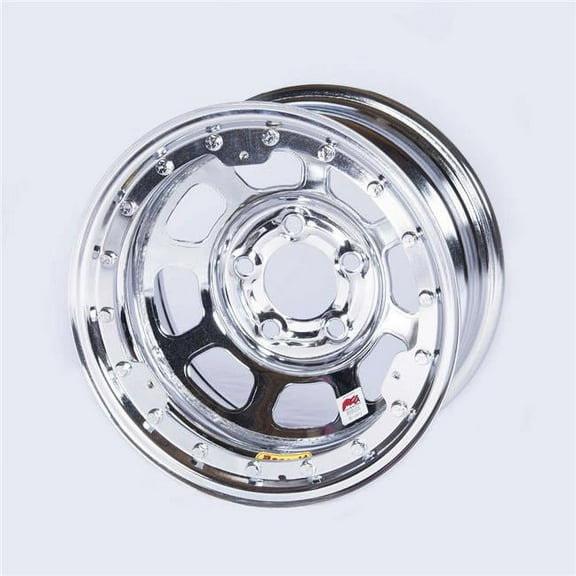 58DC4ICLK D-Hole Beadlock Wheel - 15 x 8 in. - Chrome - 4 in. Backspace - 5 x 4.75 in. Bolt Pattern