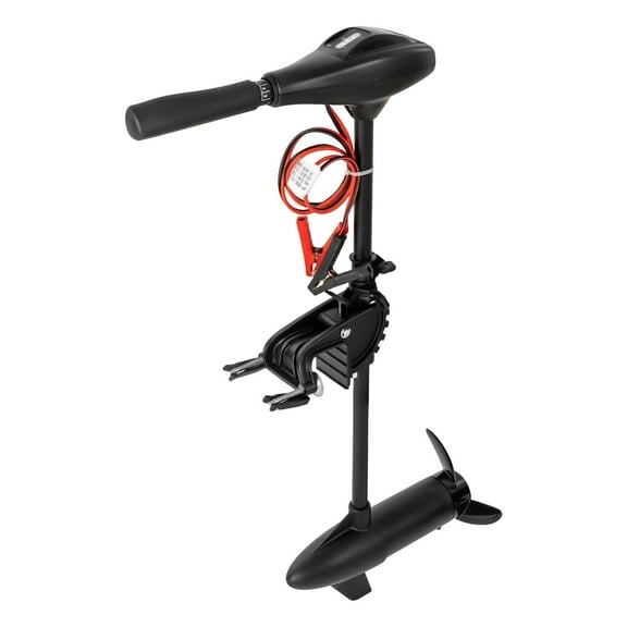 58LBS Hangkai Outboard Electric Trolling Motor, Thrust Transom Mounted Boat Engine with Telescopic Type Control Handle for Inflatable Fishing Boats