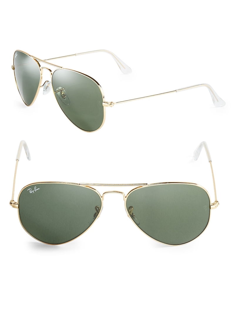 Rayban aviator 58mm green mirror unisexx non polar Ray-Ban Aviator Flash Matte Gold Sunglasses w/Green & Violet  main image 2