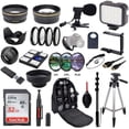 thumbnail image 1 of 58MM Ultimate Video Camera Accessory Bundle (Mic + Video Light UV, CPL, FLD, Telephoto Lens + Macro Lens Set) for Canon EOS Rebel T7i SL2 T6i T6s T6 T5i T5 T3i 80D 77D 70D 60D 6D Cameras, 1 of 4