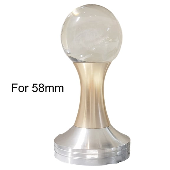 58Mm Espresso Coffee Tamper Aluminum Coffee Distributor Leveler Tool Bean Press Hammer With Crystal Ball Handle Coffee Tools