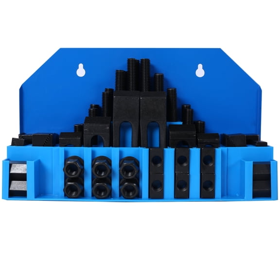 58Pc T-Slot Clamping Kit Mill Machinist Set With T-slot cleaner and Tightening Wrench (5/8 Table Slot 1/2-13 Stud Size),