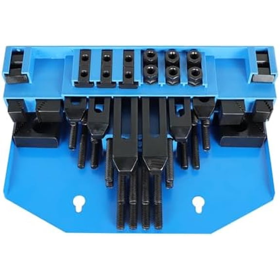 58Pcs 1/2 Inch T-Slot Clamping Kits 3/8 Inch - 16 Stud Clamping Kit Hold Down Clamp Clamping Set Kit Steel$$Hardware