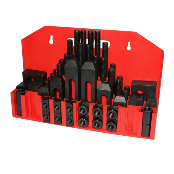 58Pcs Clamping Kit 3/8Inch T-Type Steel Clamping Kit for Metal Milling Machine