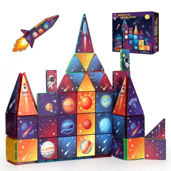 58Pcs Colorful Splicing Building Blocks, Creative Construction Play Toys for Home Classroom Daily Use