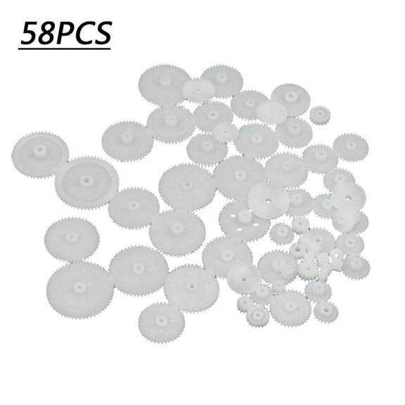 .58Pcs Plastic Gears Set Shaft Motor Gear Robot Kits Toy Hot M29C