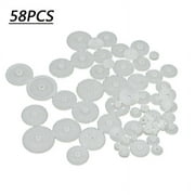 58Pcs Plastic Shaft Crown Worm Gear Set Mod 0.5 Single Double Reduction Robot Parts DIY Kit